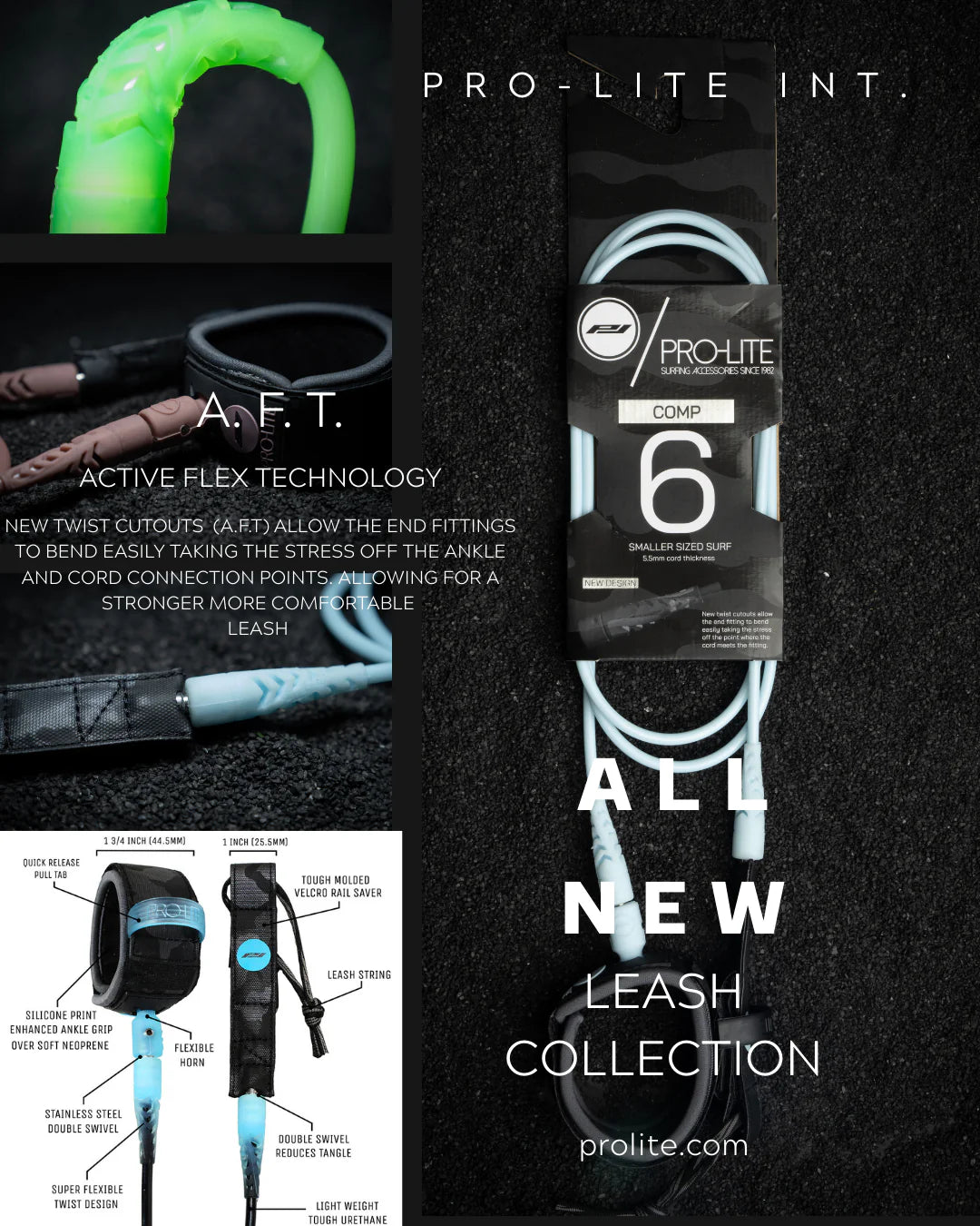 Pro-Lite Survivor Surf Leash (Sizes Vary)