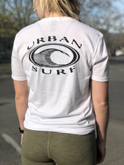 Men & Women's Retro Logo Tee - White - Urban Surf
