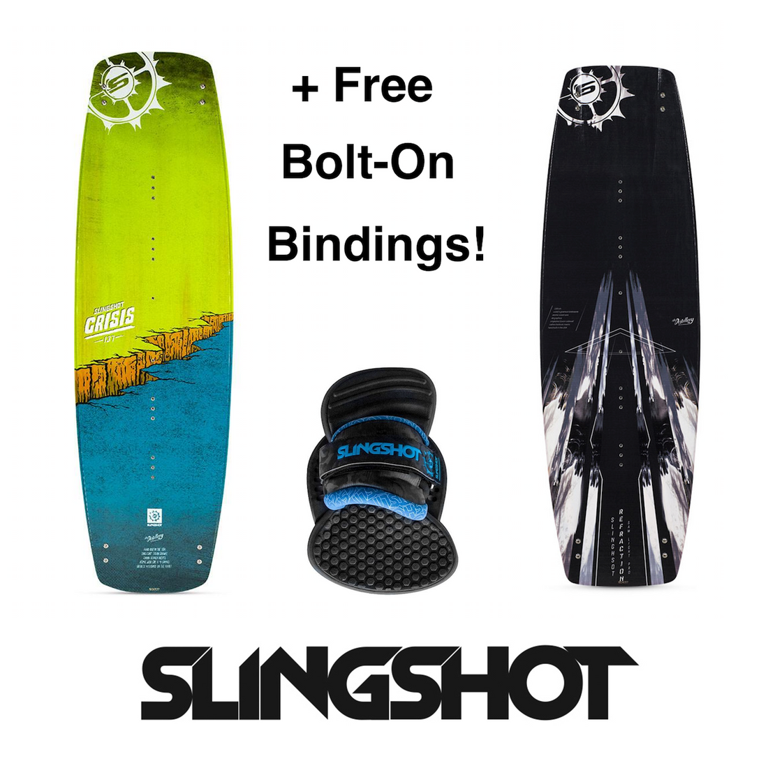 FREE Bolt-On Bindings with Slingshot Twintip Kiteboard Purchase! - Urban Surf