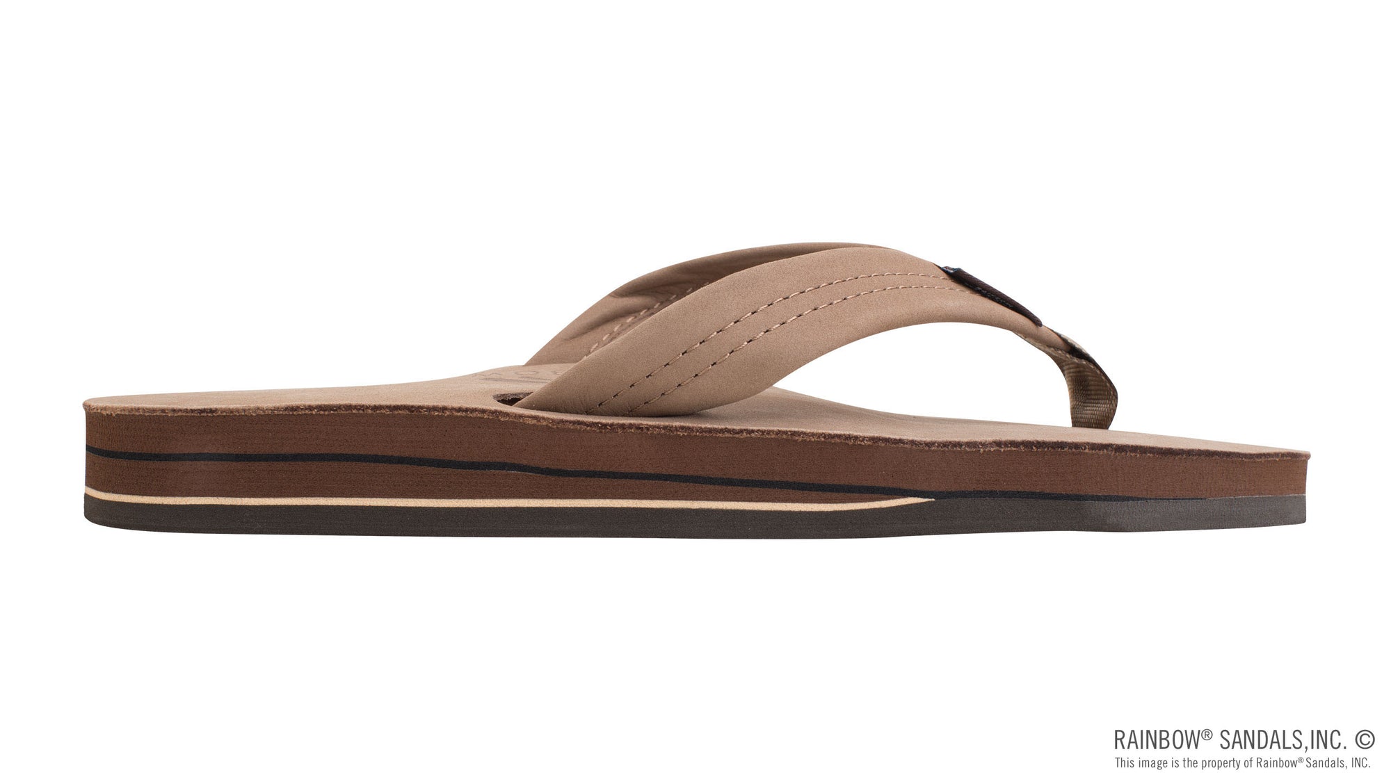 Rainbow Dark Brown Double Sandal