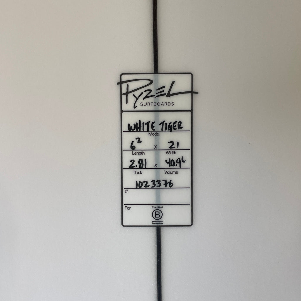 6'2" Pyzel White Tiger