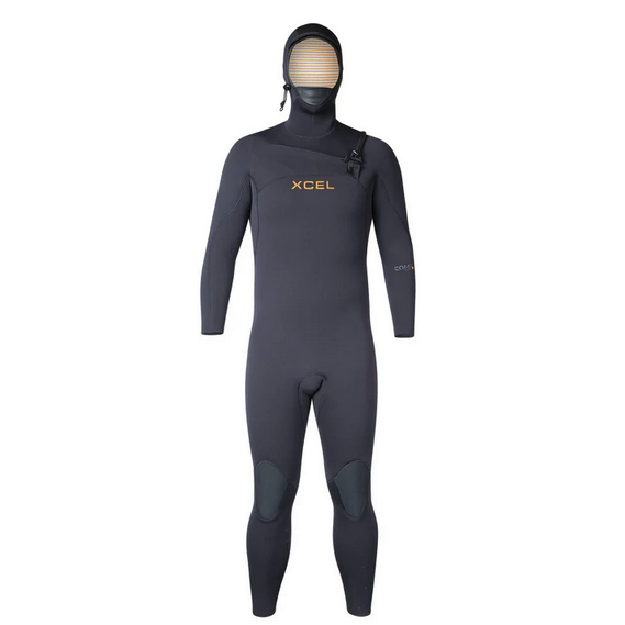Xcel Comp + 5/4mm Hooded Wetsuit - Chest Zip