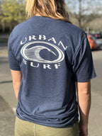 Men & Women's Retro Logo Tee - Navy Frost - Urban Surf