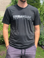 Urban Surf Tech Logo Tee - Black Frost - Urban Surf