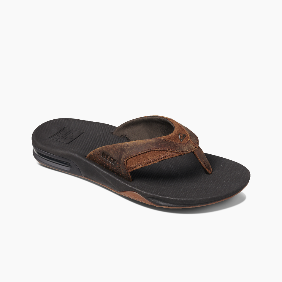 Men's Reef Leather Fanning Sandal - Urban Surf