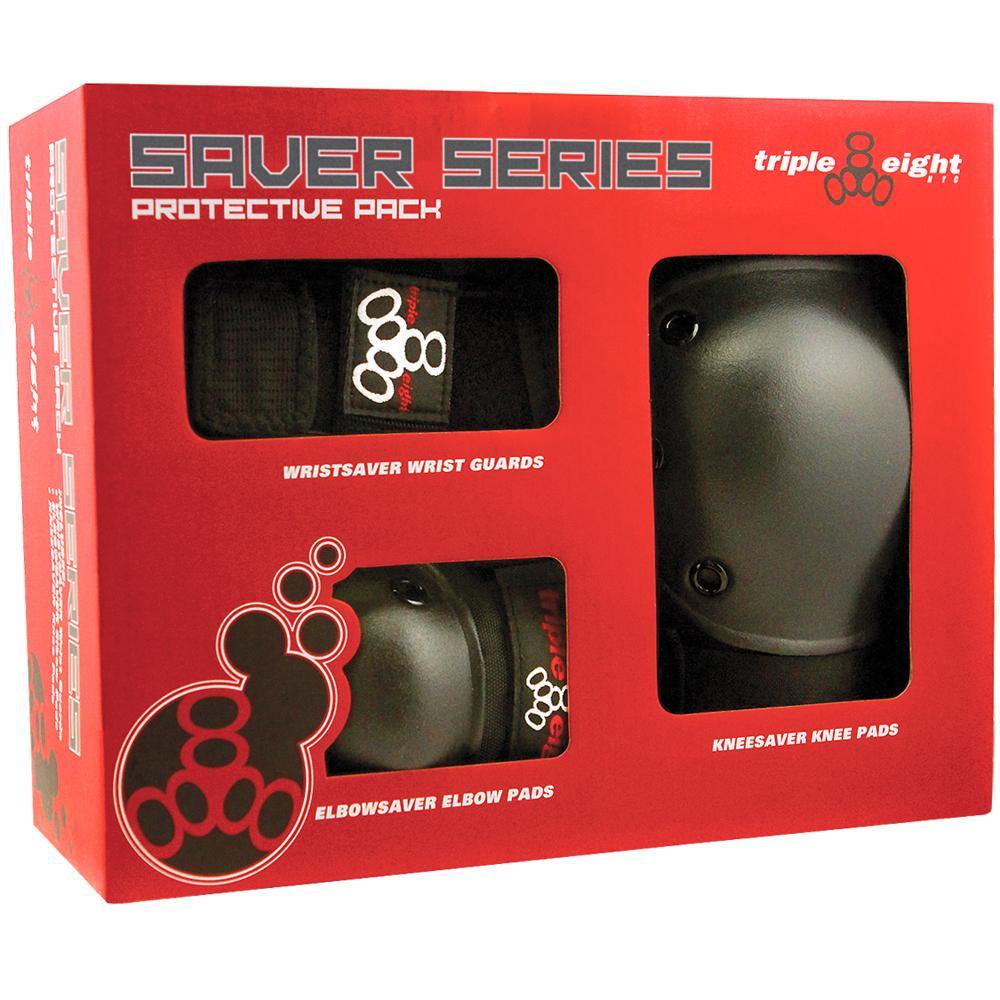Triple 8 Saver Series 3 Pack Box - Knee/Elbow/Wrist Pads - Urban Surf