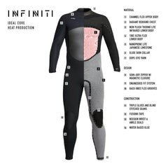 Xcel Men's Infiniti Hooded 5/4 Wetsuit FA22 - Front Zip - Urban Surf